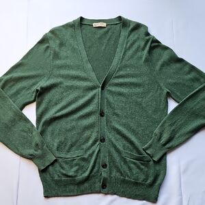 J. Crew Forest Green V-Neck Cardigan